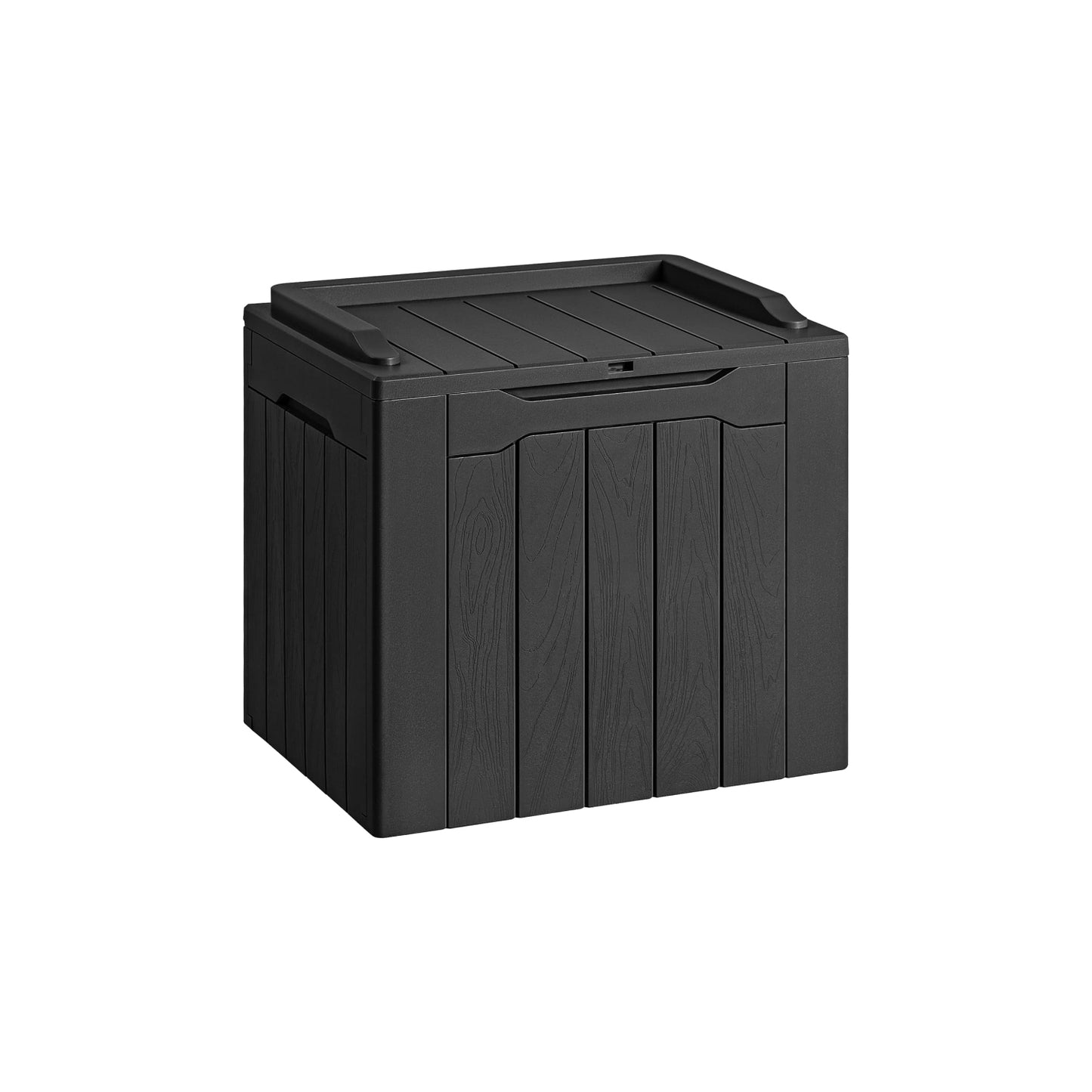 SOLVIA 30 Gallon Resin Deck Box Waterproof Outdoor Storage Box for Patio Furniture Pool Accessories Indoor Storage for Cushion Garden Tools (30 Gallon, Black)