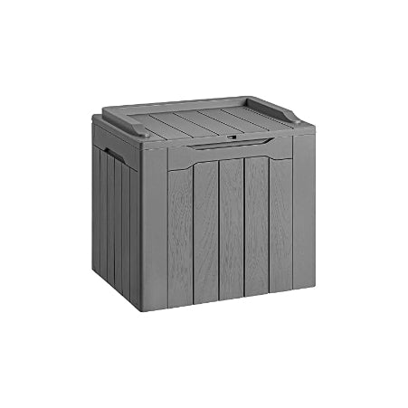 SOLVIA 30 Gallon Resin Deck Box Outdoor Indoor Waterproof Storage Box for Patio Furniture Pool Accessories Storage for Cushion Garden Tools (30 Gallon, Grey)